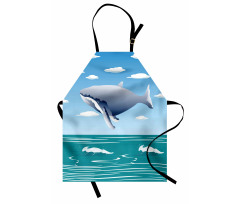 Cartoon Ocean Whale Apron