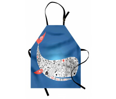 Ornamental Ocean Whale Apron