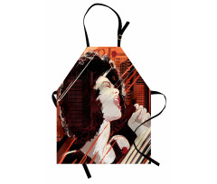 Musical Jazz Singer Woman Apron