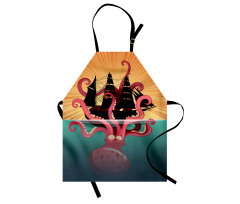 Coral Sea Monster Folk Apron