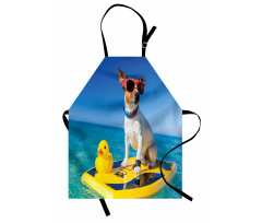 Tatil Mutfak Önlüğü Sörfçü Köpek