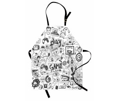 Sketch Style Gaming Apron