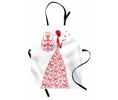 Monochrome Butterfly Princess Apron