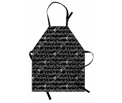 Musical Note Print Apron