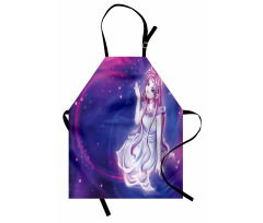 Purple Anime Fairy Sitting Apron