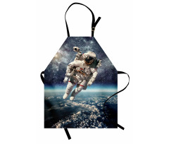 Astronaut Floats Outer Space Apron