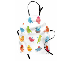 Colorful Humor Bird Apron