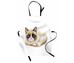 Grumpy Angry Cat Love Apron