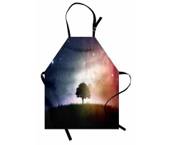 Tree in Field with Stars Apron