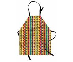 Colored Abstract Stripes Apron