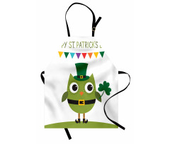 Owl Shamrock Apron