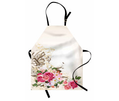 Flowers and Music Notes Apron