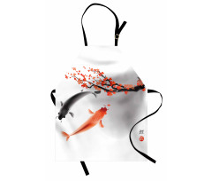 Koi Carp Fish Couple Apron