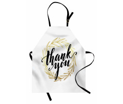 Thank You Words Leaves Apron