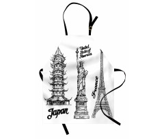 Japan Paris Building Apron