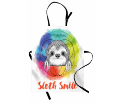 Rainbow Sloth Sketch Apron