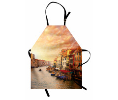 Romantik Mutfak Önlüğü Venedik'te Gün Batımı