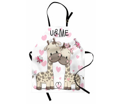 Baby Giraffes and Hearts Apron