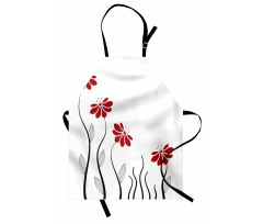 Modern Floral Petals Apron