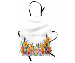 Cartoon Garden Tulips Apron