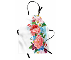 Roses Daisies Garden Apron