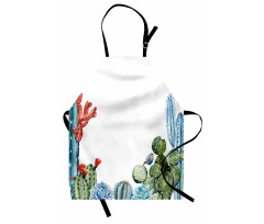 Cactus Flowers Birds Apron