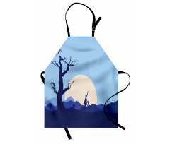 Rising Moon in Forest Apron