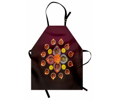 Flowers Burning Candles Apron