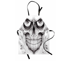 Skull Face Angry Apron