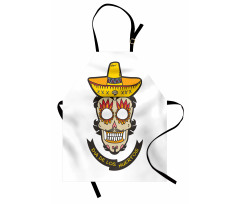 Skull with Sombrero Apron