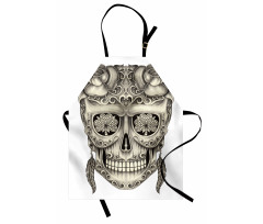 Floral Sugar Skull Apron