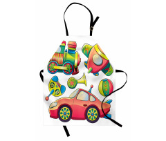 Balls Auto Tire Cartoon Apron