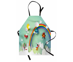 Rainbow Sunny Sky Baby Apron