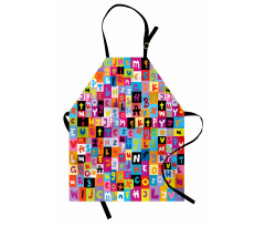 Colored Alphabet Puzzle Apron