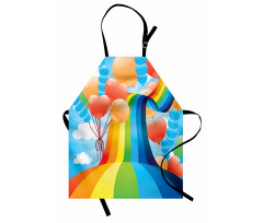 Rainbow Romantic Hearts Apron