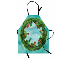 Small Town Round Artwork Apron