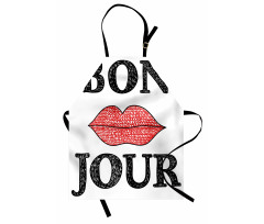 Vintage Bon Jour Words Apron