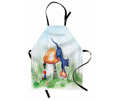 Mushroom Garden Leaf Apron