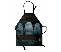 Medieval Castle at Night Apron