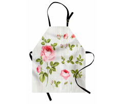 Vintage Rose Petals Leaf Apron