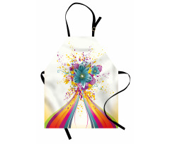 Rainbow Colored Buds Apron