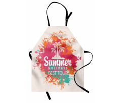 Lettering and Palms Apron