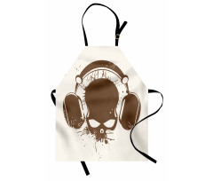 DJ Grunge Retro Skull Apron