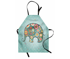 Elephant with Flowers Apron