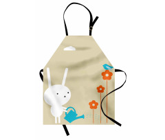 Bunny with Flowers Apron