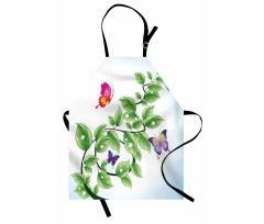 Floral Leaves Branches Apron