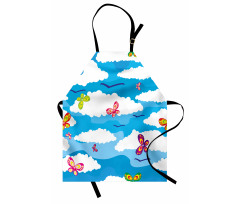 Clouds Butterfly Summer Apron