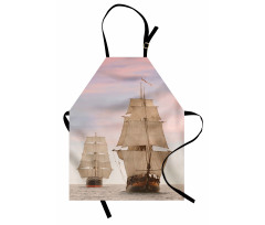 Wooden Sailing Ship Waves Apron