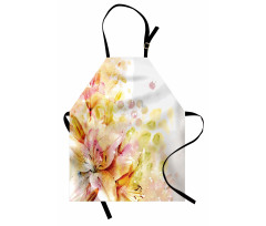 Lilies Flowers Buds Apron