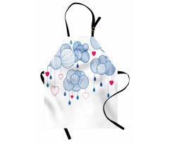 Hand Drawn Clouds Apron